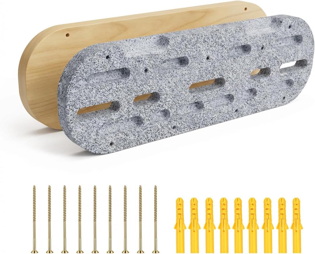 Hangboard, Portable Hangboard Rock Climbing Training Board, Natural Marble Hang Board for Climbing - an Authentic Climbing Experience, Climbing Pegboard - A Great Gift for Climbers