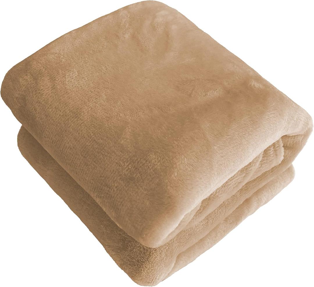 iMaylex Soft Puppy Flannel Fleece Blanket for Pet Dog Cat, Plush Microfiber, Cozy and Lightweight, Camel, Pet, 27 x 39 inch (70 x 100 cm)
