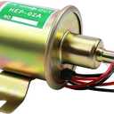 Electric Fuel Pump 12V Universal Low Pressure 12 Volt Transfer Inline Fuel Pump for Lawn Mower Carburetor Gas Diesel Engine 2.5-4psi HEP-02A