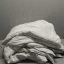 Lightweight Queen Down Comforter for Hot Sleepers & Summer - Noiseless Luxury Duvet Insert with 8 Corner Loops & Black Trim, White 90"x90"