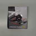 USB Headset with Microphone for PC, On-Ear Computer Laptop Headphones with Noise Cancelling Microphone in-line Control for Home Office Online Class Skype Zoom (USB+3.5mm, Black)