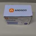 ANDGOO Large Suction Cup Hooks for Shower, Removable Shower Hooks, Heavy Duty Towel Hook for Bathrooms Robe Looafh, Strong Suction Double Hooks for Glass Window Door Mirror Tile (Clear, 4 Pack)