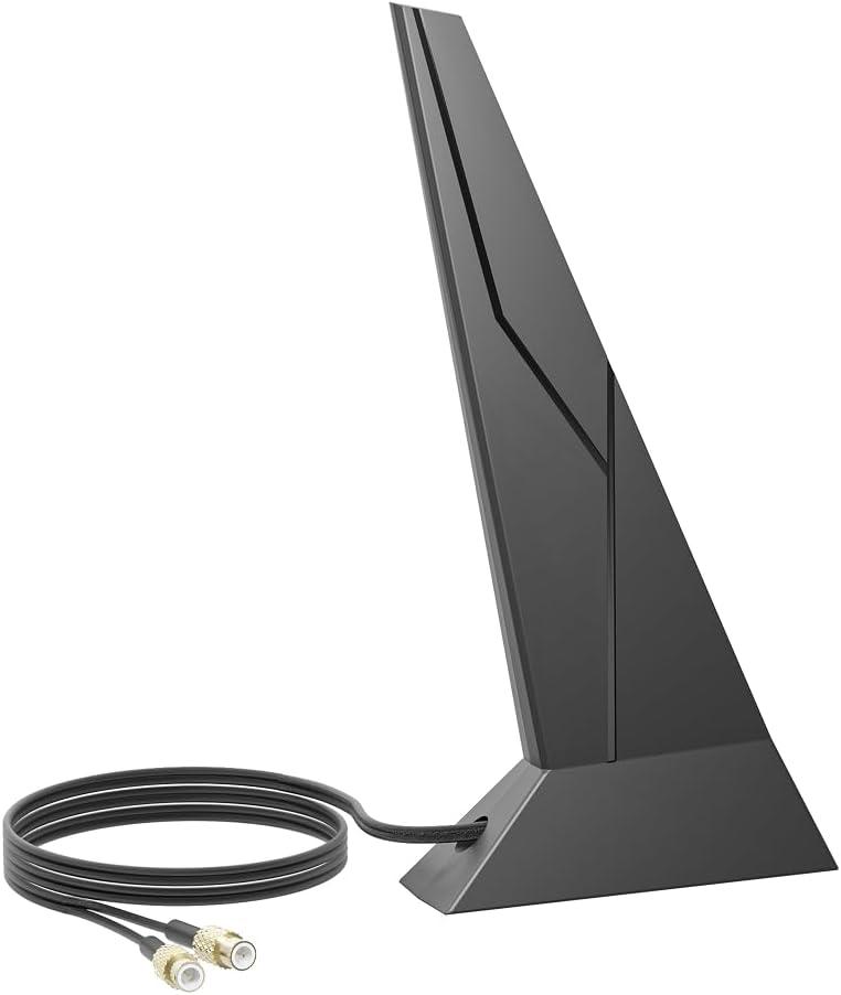 WiFi 6E 7 Tri-Band 6GHz 5GHz 2.4GHz Antenna Magnetic Base External High Gain Antenna New Interface for PC Desktop Computer for MSI MPG MEG MLG PRO MAG Gaming WiFi7 Gaming Motherboard Antennas Black