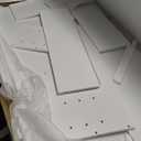 Wisuce 2-Tier Washer Dryer Countertop, 27.5" x 54" Bamboo Laundry Topper for Washer and Dryer for Laundry Room Organization-White