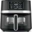 Cuisinart Air Fryer, 4.5-Quart Basket Fryer with 4 Cooking Functions to Air Fry, Roast, Bake, and Keep Warm, 4 Airfryer Presets, Dishwasher-Safe Parts, AIR-160NAS, Stainless Steel & Black