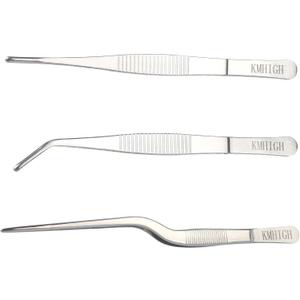 Stainless Steel Tweezers Set, For Small Gardening and Kitchen, Multi-Purpose Tools. (3Pcs, 6.15Inches / 6.3Inches / 6.5Inches)