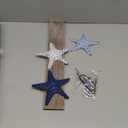 22" Wooden Rustic Starfish Nautical Coat Hook Bathroom Towel Hanger Hanging Plaque for Garden Indoor Outdoor Coat Rack Kitchen Coastal Wall Decor