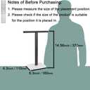 Hand Towel Holder, T-Shape Hand Towel Stand for Bathroom, Hand Towel Rack Bar Standing for Vanity Kitchen Countertop, 304 Stainless Steel, Marble Base (Black)