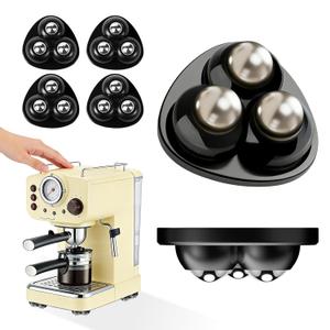 Self Adhesive Ball Casters, 360 Swivel Mini Universal Caster Wheels for Countertop Equipment & Small Furniture, Black (Black-4pcs)