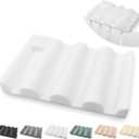 Soap Dish for Shower, Bathroom & Kitchen  Non-Slip, Self-Draining Design to Keep Soap Dry, Extend Soap Life  Easy to Clean, Compact & Durable (White, 2 pcs)