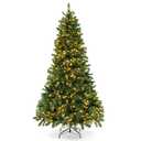 6 FT Artificial Xmas Tree with 821 PVC Branch Tips 560 Warm White LED Lights