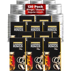 Rings | Regular & Wide Mouth | 24-Month PreserveLock Seals | a USA Company (Regular Rings, 10 Pack Case)