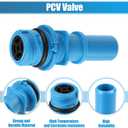uxcell No.7L3Z6A666A PCV Valve Fitting for Ford E-150 E-250 E-350 F-150 F-250 F-350 Crown Victoria Exhaust Positive Crankcase Ventilation Valve Fittings Blue