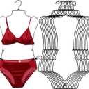 Foldable Body Shape Lingerie Hanger,Closet Orgainzer Bikini Swimsuit Hanger, Lingerie Hanging Rack, Top Swivel Hook (10, Black)