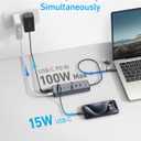 Anker USB C Hub, 8-in-1 5Gbps Data Hub, USB Splitter with 3 USBA and 4 USBC Ports, 100W PD-in, 2-in-1 USB-Connector, for Laptop, MacBook, iPad and More (45W Adapter Included)