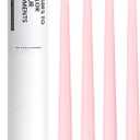10" Classic Taper Candles, Blush Pink, 4-Pack, 7-8 Hours Long Burning, Unscented Tall Candlesticks