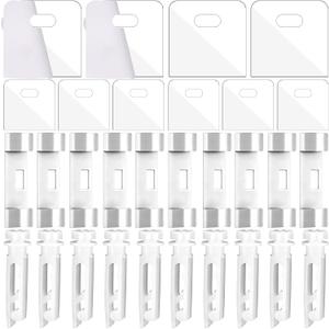 Geelin 80 Pcs Vertical Blind Repair Kit Include 40 Clear Repair Tabs 20 Replacement Stems 20 Clips for Vertical Blinds Replacement Slats