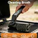 Electric Grill Brush Cleaner for Outdoor Grill, 3-Speed High Torque BBQ Grill Cleaner with Adjustable Angle, Steel Bristles, Cordless Rechargeable Type-C for Outdoor Grills
