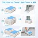 Wefaner Bath Shower Step,Stackable Bathtub Non Slip Safety Step Stool, Indoor/Outdoor Handicap Wideing Hands Free Platform Medical Portable Stack-Able, for High Beds, Kitchens,Bathroom.