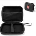 Protective Carrying Case for Portable Nebulizer, Travel Medical Bag with Hard Shell for Inhaler Spacer, Masks, Asthma Accessories Emergency Medicine Storage Bag for Kids and Adults (Black)