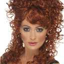 Smiffy's Women's Saloon Girl Wig Auburn Long and Curly