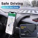 YUHENG Car Phone Holder for Dashboard, Bendable Aluminum Arm Phone Mount with One-Button Release Clamp, Dual 360 Adjustable Anti-Shake Holder, Adhesive Car Mount for iPhone 17 Pro Max Samsung Android