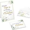 2 x Lillian Rose Memorial Guest Book Alternative with Condolence Cards and Envelopes