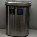 Ninestars DZT-70-R3 Bote de basura con sensor de movimiento, extragrande, plateado, antiadherente