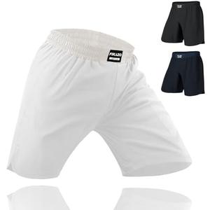 Fikazo MMA Shorts Men - No Gi BJJ Grappling Shorts for Muay Thai, Boxing, Fight，Wrestling & Combat Training (Medium)