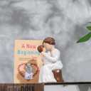 Grandma Gifts,Hand-Painted Resin Sculpture of Grandmother Holding Baby, to Celebrate New Beginnings, Newborns, and Loving Family Bonds