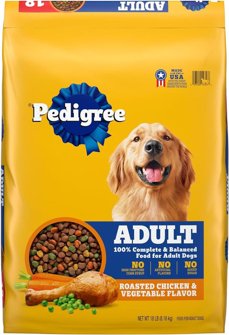 Pedigree Complete Nutrition Adult Dry Dog Food, Roasted Chicken & Vegetable Flavor, 18 lb. Bag, BB Date: 03/27 Pedigree Complete Nutrition Adult Dry Dog Food, Roasted Chicken & Vegetable Flavor, 18 lb. Bag, BB Date: 03/27