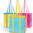 Hukado 3-Pack 12x12 Scrapbook Paper Storage Bag  Clear Organizer with Handle, Holds 500+ Sheets, Fits 12" x 12" Cardstock & Scrapbooking Paper, Portable Storage for Craft Vinyl & Supplies, 3 Colors