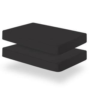Biloban Crib Sheets Fitted, 2 Pack Crib Sheet Fits for Standard Crib Mattress, Neutral Toddler Bed Sheets for Baby Boys and Girl, Black, 52X 28