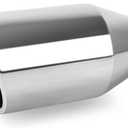 Richeer 3" Inlet Exhaust Tip, 3" Inlet 5" Outlet 12" Overall Length Stainless Steel Exhaust Tailpipe Tips with Polished Finish Universal for Vehicles with 3" O.D. Tailpipe Clamp/Bolt on Design