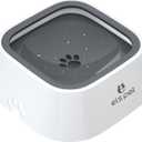ELS PET Travel Bowl, No Spill, No Drip Slow Water Feeder/Dispenser for Dogs, Cats, 35oz/1L (Grey)