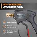 EDOU Direct Pressure Washer Short Gun Kit | 5,000 PSI Max Working Pressure | Includes: 3/8" Quick-Connect, 1/4" Quick-Connect M22-15 Hose Connector, 5 Spray nozzles (0/15/25/40/Soap)