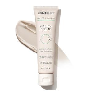 MDSolarSciences Mineral Crme SPF 50 Sunscreen for Face  Water-Resistant, Broad Spectrum UV Protection  Blendable Micronized Zinc Oxide  Smooth, Natural Matte Finish (1.7 Fl Oz (Pack of 1))