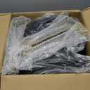 WROCFURSTAR Vanity Stool, Teddy Velvet Ottoman Foot Stool, Dressing Table Seat with Metal Leg Vanity Chair for Bedroom, Living Room, Entryway, Offices