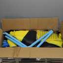 60" Trampoline for Kids, 500lbs Capacity Indoor Outdoor Toddler Trampoline with Adjustable Gymnastics Bar, Gifts for Boy Girl Age 1-8 (Yellow-Blue)