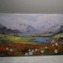 Arjun Landscape Wall Art Canvas for Living Room, Mountain Nature Painting Bedroom Large Textured Floral Scenery Picture Framed Artwork for Office Home Dining Room Hallway Wall Decor, 48"x24"