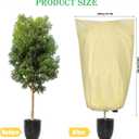 2 Pack Plant Covers Freeze Protection 47.2''70.8'' Upgraded Large Frost Cloth Plant Freeze Protection with Zipper and Drawstring Plant Covers for Frosts Reusable Frost Cloths for Valuable Plants