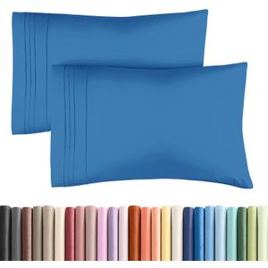 King Pillow Cases Set of 2 - Ultra Soft Hotel Quality Pillowcase Covers - Comfy, Cozy & Wrinkle Free - Shrinkage, Stain & Fade Resistant - Machine Washable Pillow Protectors - 2 Piece Set - Royal Blue