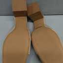 NEWBELLA Women's Square Toe Heeled Sandals - Comfortable Commute Sandals with Chunky Heel for Work & Everyday Wear Size 9