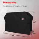 GrillTough Heavy Duty BBQ Grill Cover for Outdoor Grill, 60 Inch Waterproof, Weather Resistant, UV & Fade Resistant with Adjustable Straps Gas Grill Cover for Weber, Charbroil