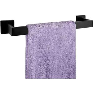 PAHSFS Black Towel Bar 16 Inch - SUS304 Stainless Steel Towel Racks for Bathroom - Towel Holder Matte Black Wall Mount