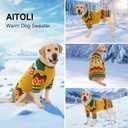 Small Dog Sweater for Male Female - Warm Halloween Autumn Knit Sweaters With Long Legs for Yorkie Chihuahua (XX-Large, Yellow)