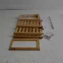 FILWH Bamboo Organizer Rack - Adjustable 3-Tier Storage Shelf, Wall Mounted or Over The Toilet, Living Room, Kitchen (Natural)