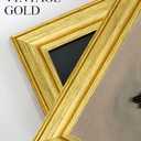 Gold Framed Vintage Dark Academia Black Cat Canvas Wall Art 8"x10"