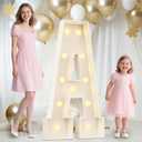 Ledido Marquee Letters 4FT Light Up Letter Marquee Lights Sign, 4 Feet Tall Large Light Up Signs Alphabet Letters Party Lights Decoration for Birthday Graduation Baby Shower Wedding Letter A