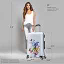 InUSA Fusion Print Luggage with Spinner Wheels | Durable Lightweight Hardside Suitcase | Travel Bag with Handle and Trolley | 28-Inch Large Checked luggage